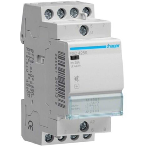 Contactor silencioso 25A 4NA 230V HAGER ESC425S