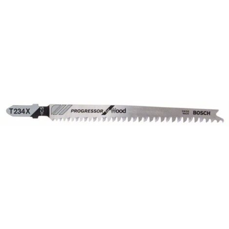 Bosch Professional 25 x Hojas de sierra de calar T 234 X (para Madera blanda, corte recto, accesorios Sierra de calar)