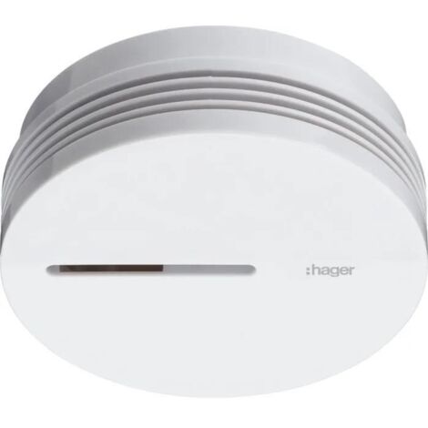 HAGER TG600AL 10 JAHRES RAUCHWARNMELDER BLANCO - RAUCHWARNMELDER CON KLEINER BAUGR E NACH DIN EN 14604 CON ZUS TZLICHER ZERTIF