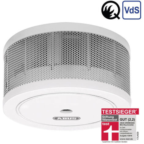 ABUS GRWM30600 - DETECTOR DE HUMO (BATERÍA, 3 V, LITIO, 10 AÑO(S), 7 CM, 30 MM)