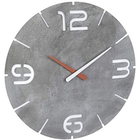TFA Dostmann 60.3536.15 Reloj de pared gris cemento blanco (1/3)