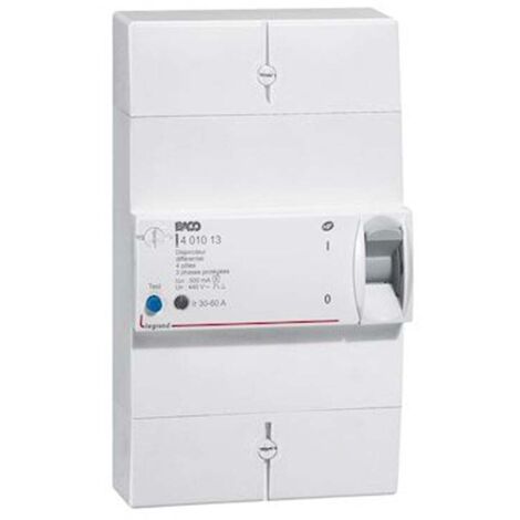 Disjoncteur de branchement Enedis tétrapolaire différentiel 500mA sélectif - 60A - LEGRAND