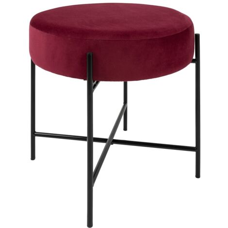 Arty Taburete de terciopelo violeta - Atmosphera créateur d'intérieur