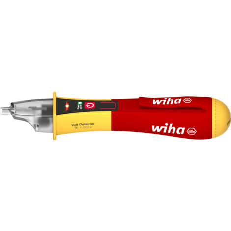 Wiha Comprobador de tensión con detector de voltaje sin contacto, unipolar, 90 – 1.000 V CA incl. 2 pilas AAA (43798)