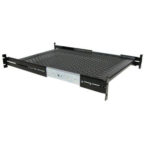 StarTech.com Estante Bandeja Deslizante Perforada Telescópica para Armario Rack de Profundidad Ajustable - 2U 22.7kg