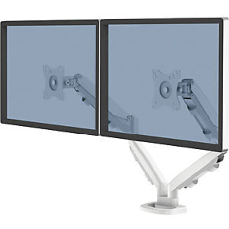 Brazo para monitor fellowes serie eppa ajustable altura 2 pantallas normativa vesa hasta 10 kg blanco (1/5)