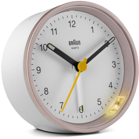 Braun BC12 Reloj despertador analógico Rosa, Blanco
