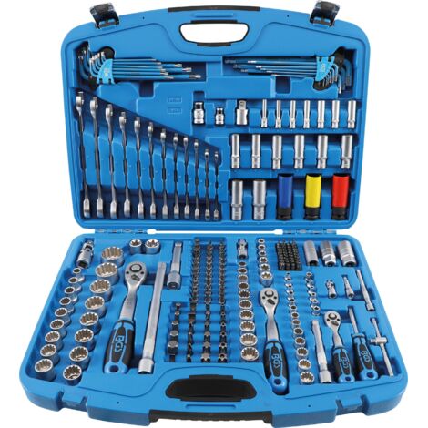 Juego de llaves de vaso Gear Lock  entrada 6,3 mm (1/4")  10 mm (3/8") / 12,5 mm (1/2")  218 piezas