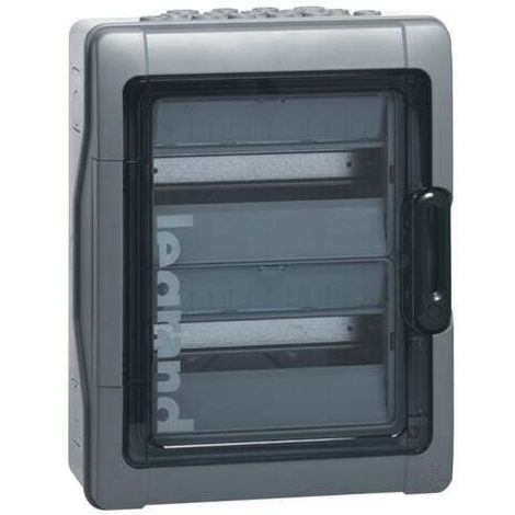 Coffret étanche Plexo³ 2x12 modules avec embouts à perforation directe prémontés IP65 IK09 - Gris - LEGRAND