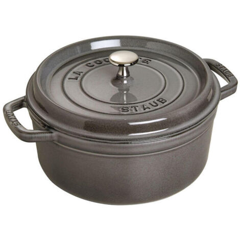 Staub La Cocotte 24cm rund Graphit-grau.Gusseisen (1/4)