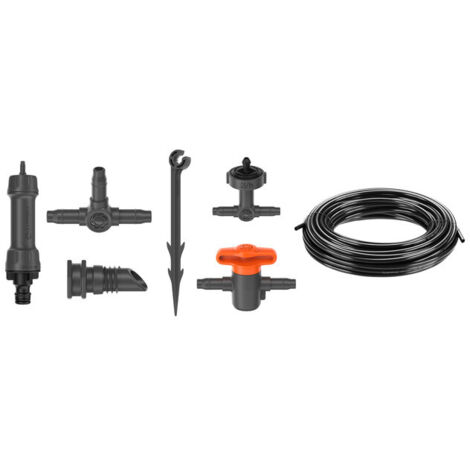 GARDENA Kit de micro riego por goteo para macetas y terrazas 15 plantas de fácil instalación (13401-20)