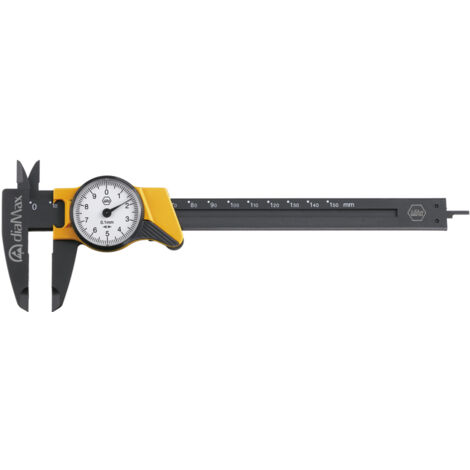 Wiha Pie de rey con reloj dialMax® ESD con lectura de 0,1 mm 150 mm (31439)