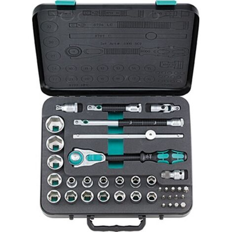 WERA 8100 SC 2 Zyklop Speed Ratchet set 1/2  drive metric