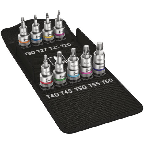Wera 8767 C HF Juego de vasos con puntas TORX metálico