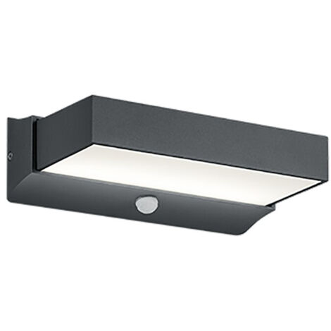 Aplique Trio CUANDO luminaria exterior aluminio gris (1/2)