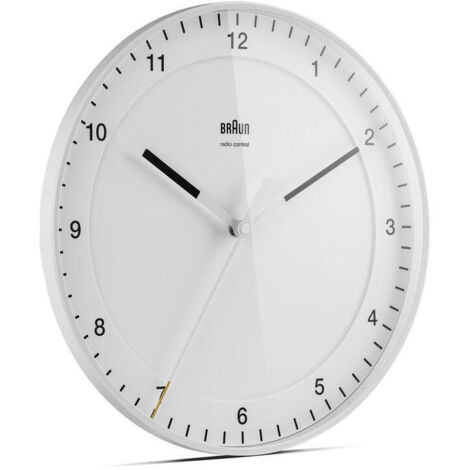 Braun BC 17 W-DCF Reloj de pared blanco diseño clásico (1/4)