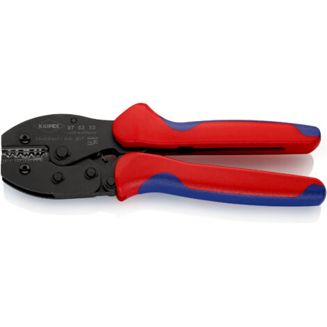 KNIPEX 97 52 33 SB PreciForce® Crimpadora con mangos multicomponentes Barnizados 220 mm