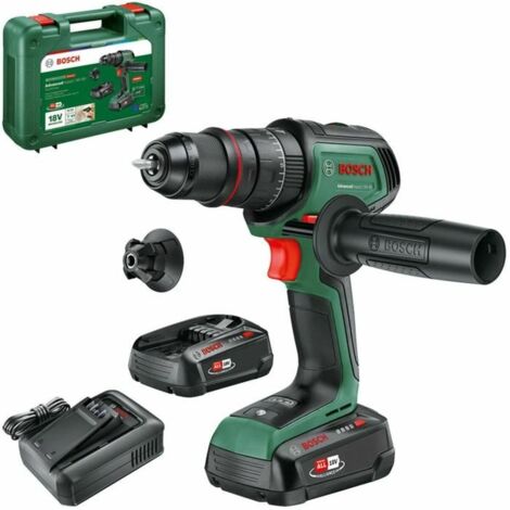 Taladro Percutor - AdvancedImpact - 18V-80 - 2 baterías de 2,5 Ah - Morsa metálica de 13 mm - Sin cable