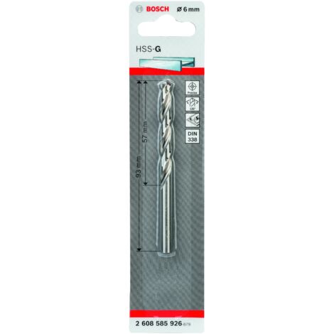 Bosch 1 Metal Drill Bits HSS-G 6,0x57x93mm