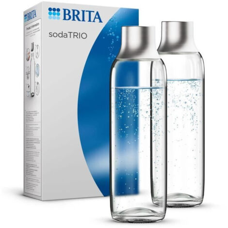 Pack de 2 botellas de vidrio BRITA - sodaTRIO - 1L (1/4)