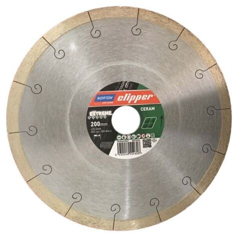 1 disco de diamante NORTON Clipper 200 x 25,4 mm Ceram XJ azulejos, cerámica, granito y mármol