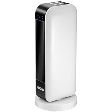 UNOLD 86430 1 - CALEFACTOR DE CERÁMICA CON MANDO A DISTANCIA Y PILAS, 2000 W, 230 V, COLOR BLANCO Y NEGRO (1/5)