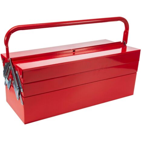Velleman Toolland caja de herramientas roja robusta 5 bandejas (1/4)