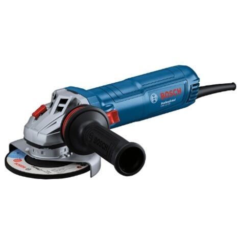 Bosch Professional amoladora angular con cable GWS 12-125 (Ø del disco: 125 mm, poten. 1200 W, prot. re arranque, incl. Vibration Control, empuñadura aux., caperuza prot., tuerca apriete, llave brida)