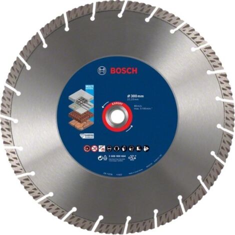 Disco de corte de diamante EXPERT MultiMaterial de 300 x 22,23 x 2,8 x 15 mm
