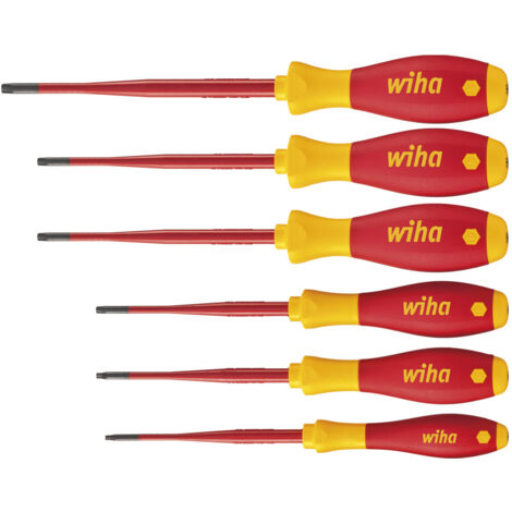 Wiha Juego de destornilladores SoftFinish® electric slimFix TORX® Tamper Resistant (con taladro), de 6 unid. (41245)