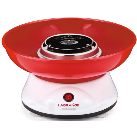 Lagrange Barbapapa 379003 máquina de algodón de azúcar rojo blanco