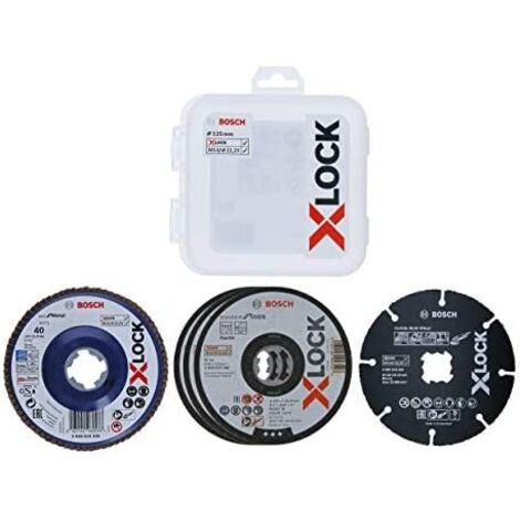 Bosch Professional Set con 5 discos de lija y discos de corte X-LOCK, acero inoxidable, metal, Ø 125 mm, accesorios de amoladora (1/5)