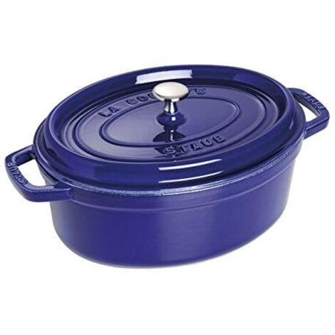 Staub La Cocotte 29cm oval dunkelblau. Gusseisen (1/2)