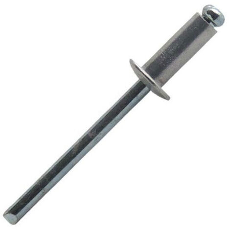 Remaches estándar de cabeza plana de aluminio/acero ASD Ø4,8x35mm - Caja de 200