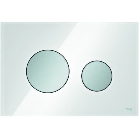 Tece Loop placa de accionamiento blanco vidrio diseño minimalista (1/3)