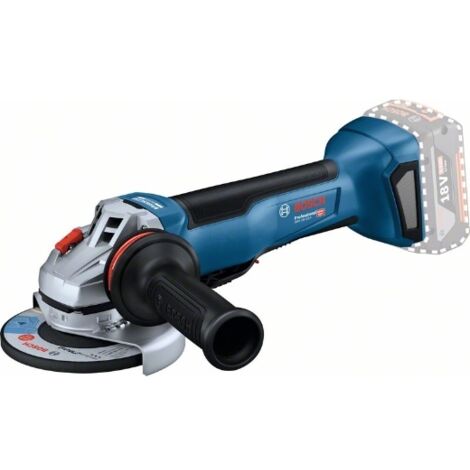 Bosch Professional 18V System GWS 18V-10 P - Amoladora angular a batería (Brushless, Ø 125 mm, 9000 rpm, interruptor PROtection, sin batería, en L-BOXX)