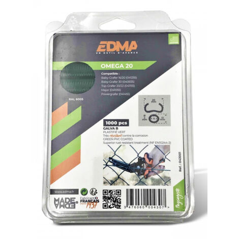 CLIP MALLA OMEGA 16 GALVA CAJA DE 1250 - EDMA - 041901