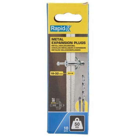 Taco de expansión metálico ø13 x 65 tornillo m6 x 75, blíster 10 uds