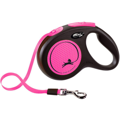 Correa de cinta - TRIXIE - 209326 - flexi New NEON - 5 m - Rosa fluorescente