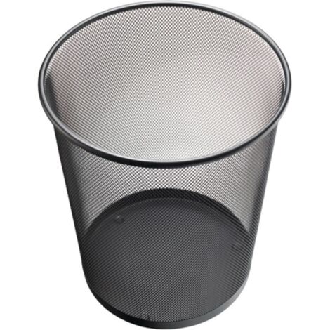 Cesta de papel 15l H280xØ267mm con decoración perforada STA negro HELIT