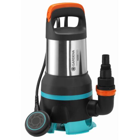 GARDENA Bomba sumergible 15000 l/h, 550W, 2en1 de agua clara y aguas sucias bombea agua 7 m (0,7 bar) (09048-20)