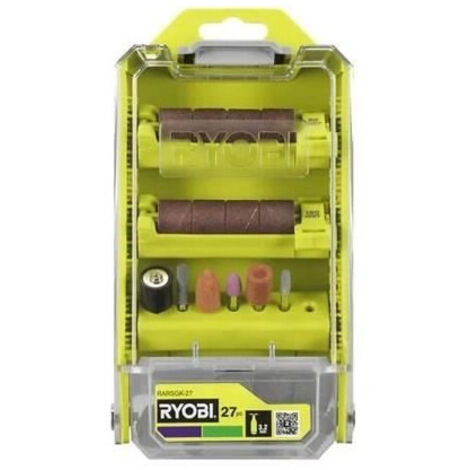 Ryobi RARSGK-27 Juego de 27 piezas para lijado madera y metal (1/4)