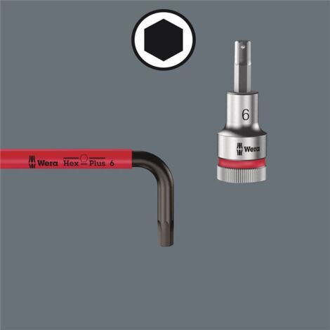 Wera - 05022699001 - Juego de llaves acodadas, 3950/9 Hex-Plus Multicolour HF Stainless 1 Juego de llaves acodadas, métricas, acero inoxidable, con sistema de sujeción, 9 piezas (1/5)