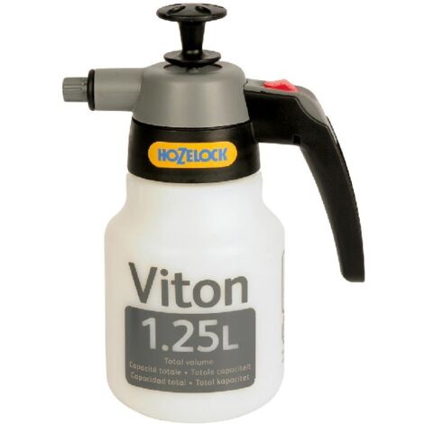 Hozelock Pulverizador a presión Viton 1,25 L negro blanco
