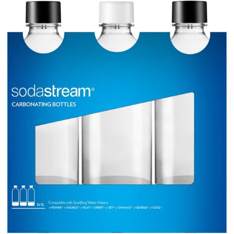 Sodastream PET Bottle Universal (3 Bottles, 1L, black) (2260525)