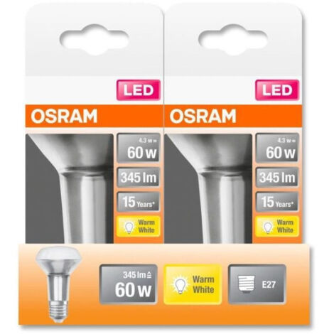 Osram Spot R63 bombilla LED blanco cálido 4.3W E27 (1/5)