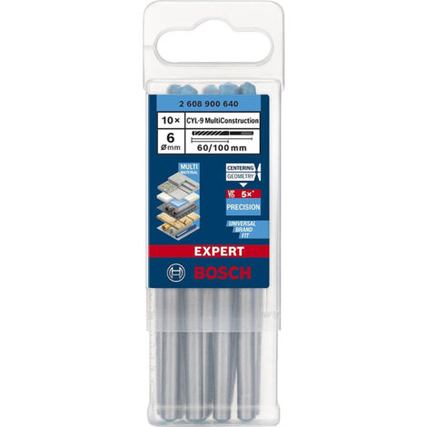 Bosch CYL-9 Expert broca multi-construcción negra 6 mm