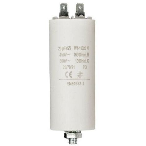 Condensador de arranque para motor electrico 450 VAC 20.0 uF