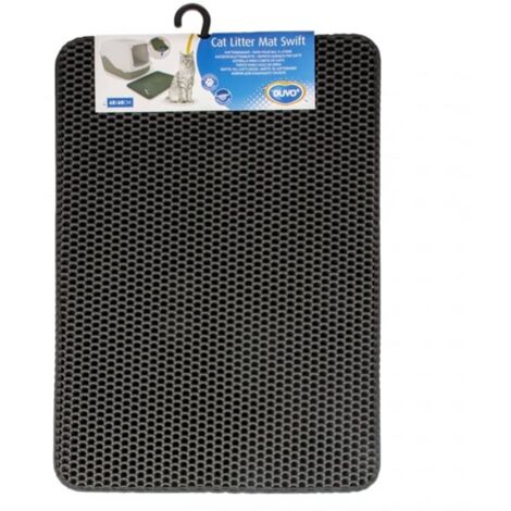 Duvo Alfombrilla de caja de arena Swift negra 65 x 45 cm