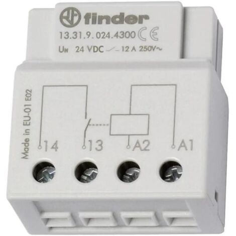 FINDER SERIE 13 - RELE AUXILIAR 1 CONTACTO 24V CORRIENTE CONTINUA